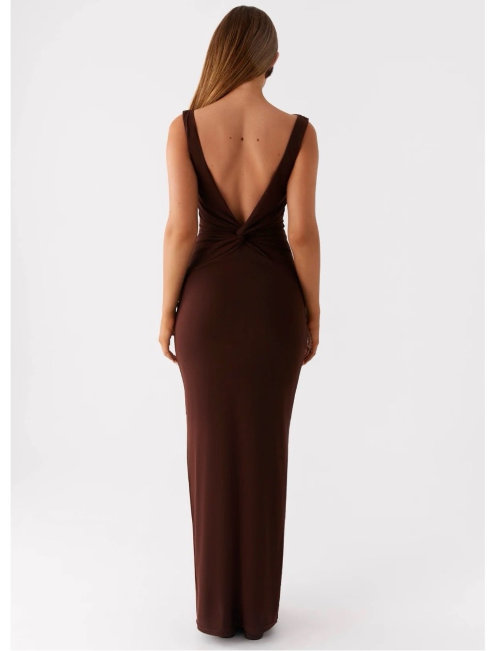NWT Peppermayo Brown Cow Neck Earthbound Muse Maxi Dress - Size US6 - Picture 2 of 5